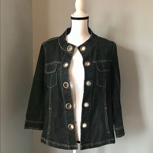 Jean Jacket w/Grommet Accents - Like New!
